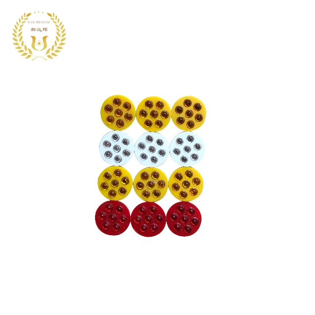 Road stud use colorful glass beads plastic reflective material reflector