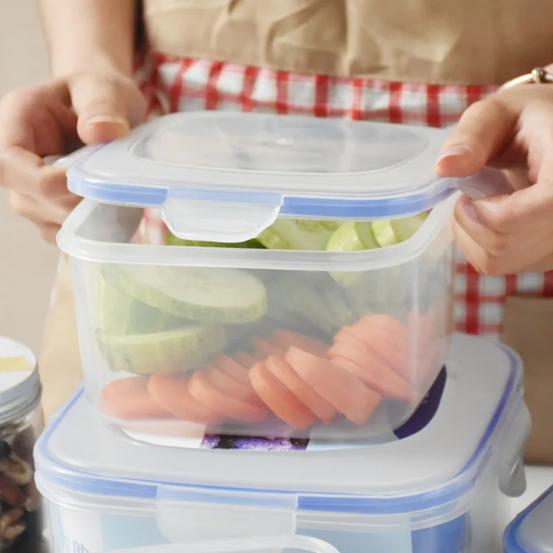 Wholesale New design  Microwave Safe clear Plastic Lunch Boxes disposable High Quality Plastic Lunch Box bento lunch box