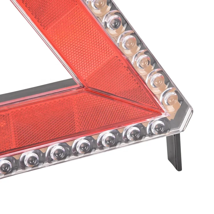 51PCS LED light warning triangle accessory plug/batteries LED warning triangle