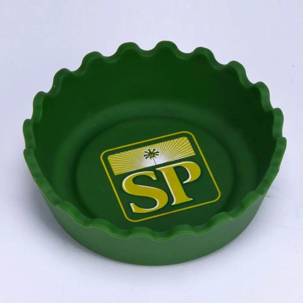 
Factory custom made silicone heat resistant round cigar silicone ashtray 