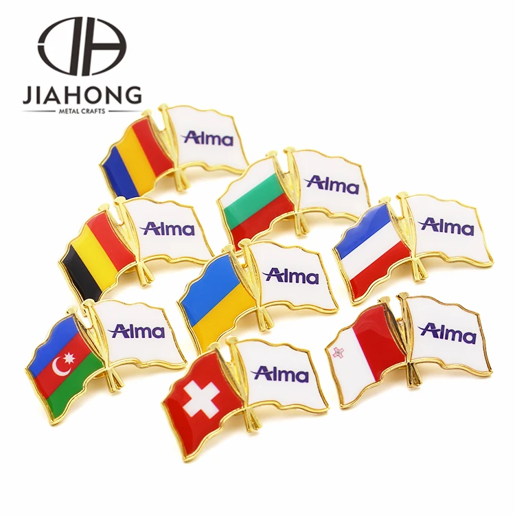 Customize British Croatia Georgian Canada Australia Usa Country Souvenirs Epoxy Flag Pin