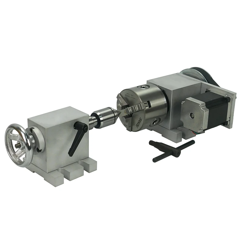 
LY K-80 CNC activity tailstock 4th Axis Rotary table with Chuck 80mm 