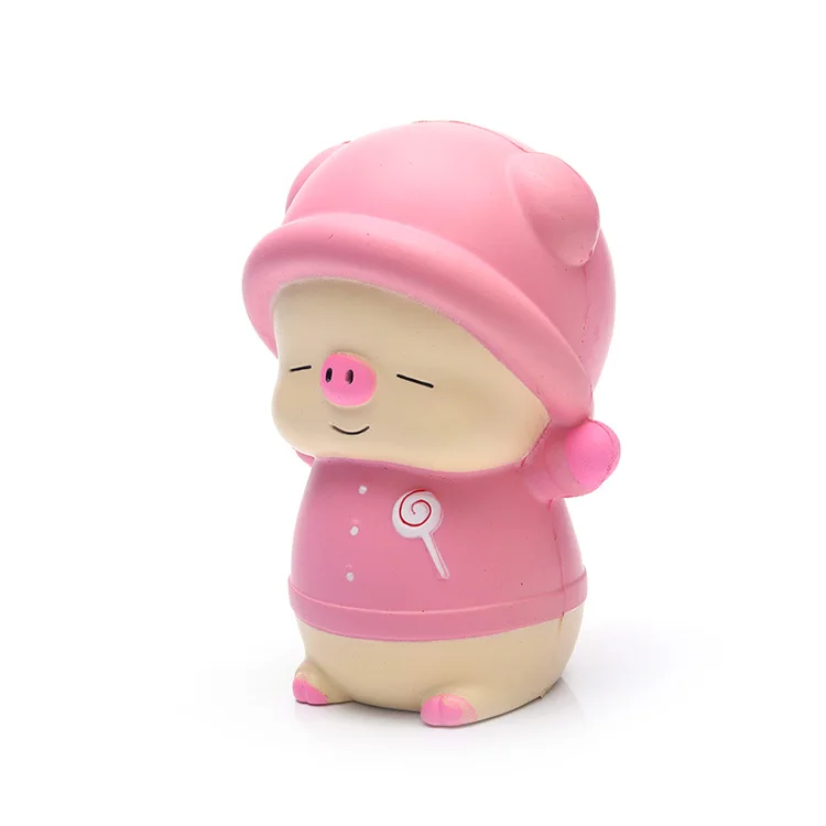 custom wholesale cheap pink pig doll slow rising squishy slime ball toys