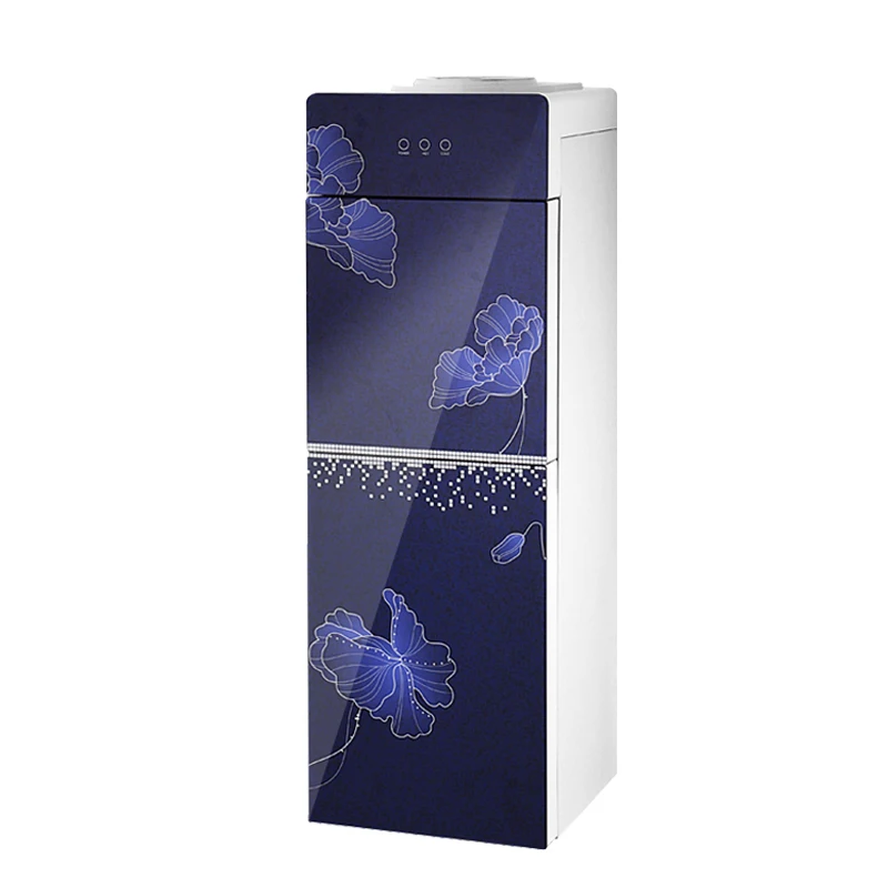 Tempered glass water dispenser with refrigerator cabinet Competitive price