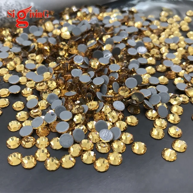 Factory Wholesale Over 175 Colors German Intensive Glue Hotfix Stone SS10 Glass Crystal AB Hot Fix Rhinestones For Wedding Dress