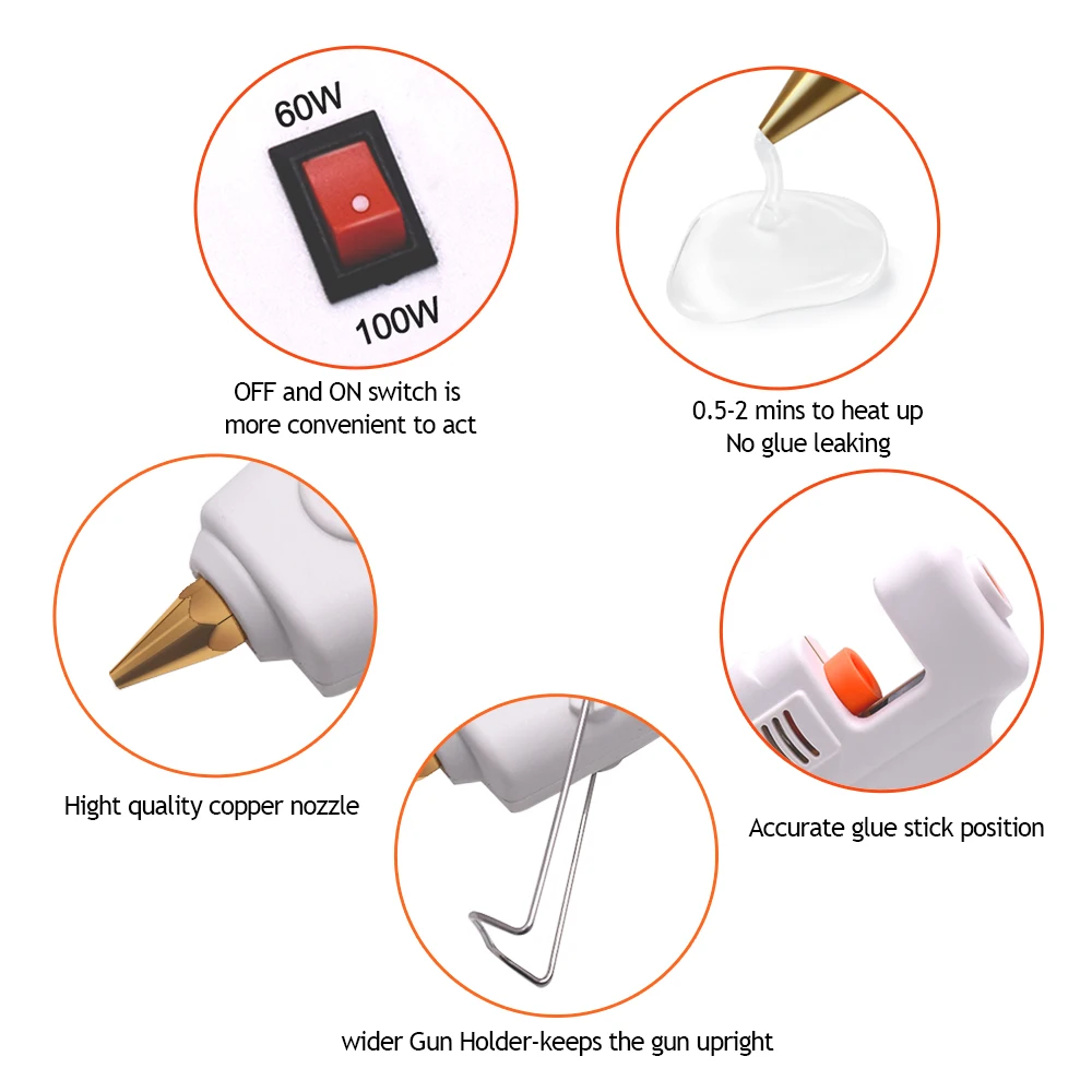 40W 110V-240V hot Melt Glue Gun Mini Adhesive Glue gun Repair Heat Tools
