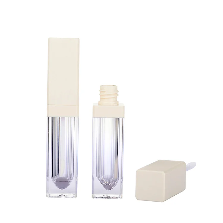 
New fashion plastic lip gloss bottles soft square empty liquid lipstick packaging lipgloss container tube 