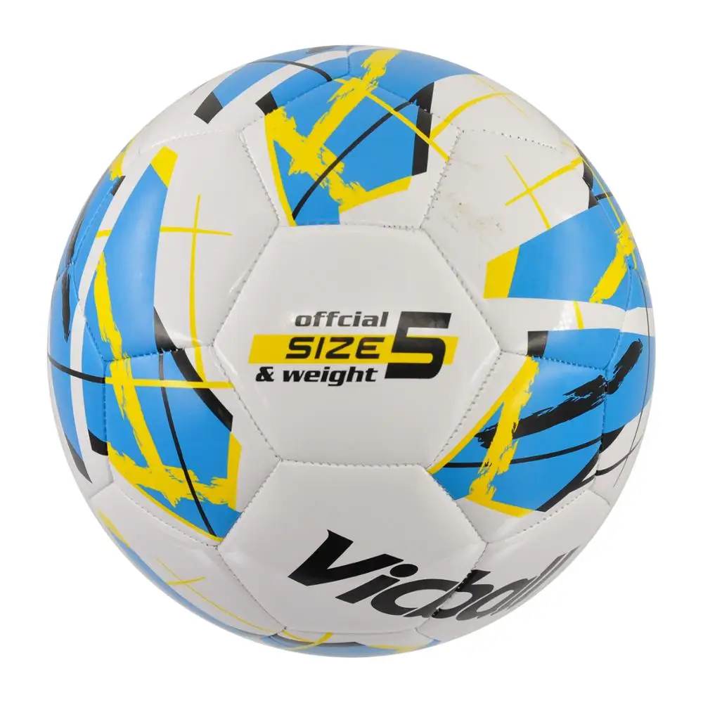 32 panels pvc size 5 cheap colorful OEM machine stitched custom printing foam football soccer balls