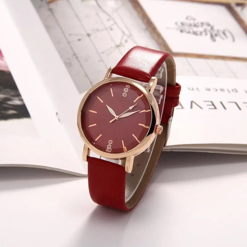 Demonstrate young ladies students teachers quartz watch.