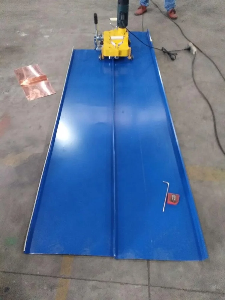 portable customized width  adjusted standing seam metal roof machine