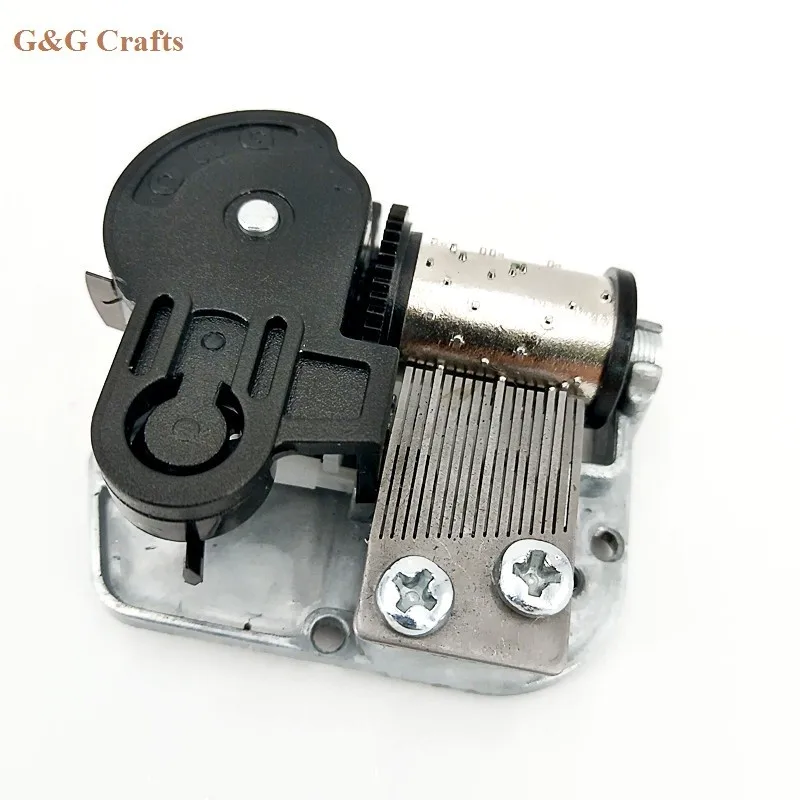 Music Box Parts Custom Hand Crank Sankyo Sliver Music Box Movement