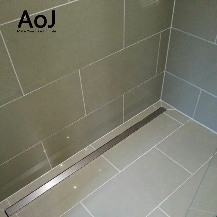 Hot sell linear show drain simply style customized size stainless tile insert floor drain shower