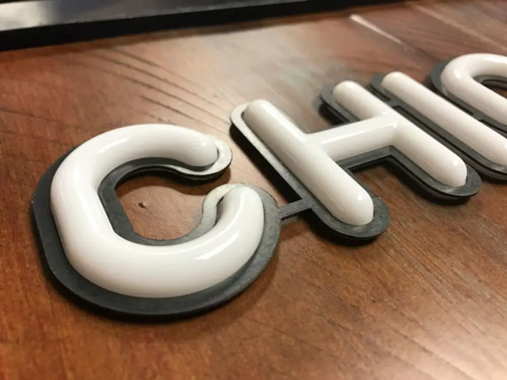 Factory custom made acrylic vaccum forming plastic outdoor advertising led sign 3d light box