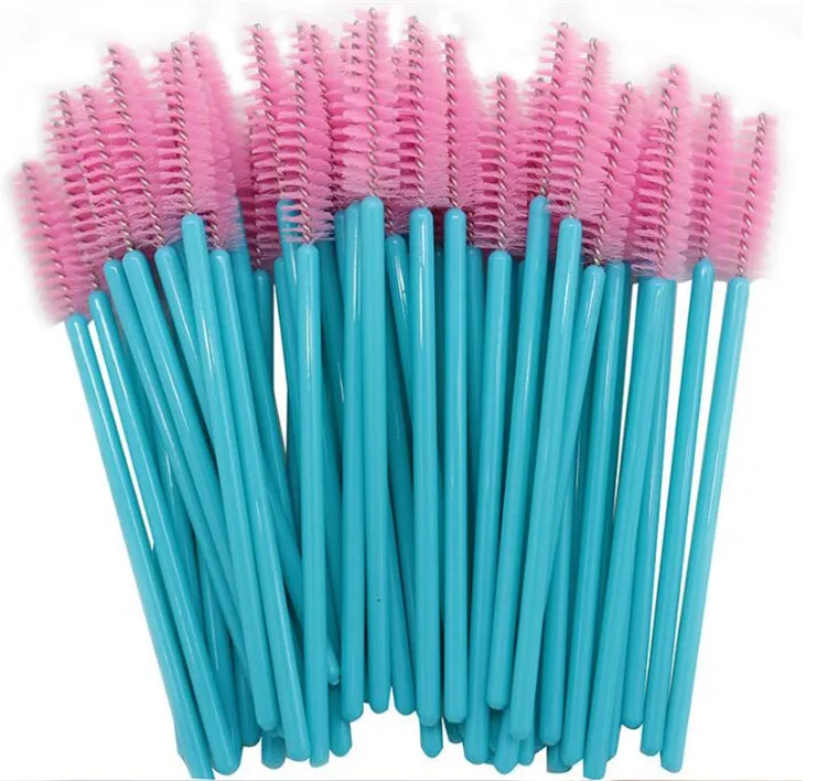 Hottest Sky Blue Handle Disposable Mascara Applicator Eyelash Brush