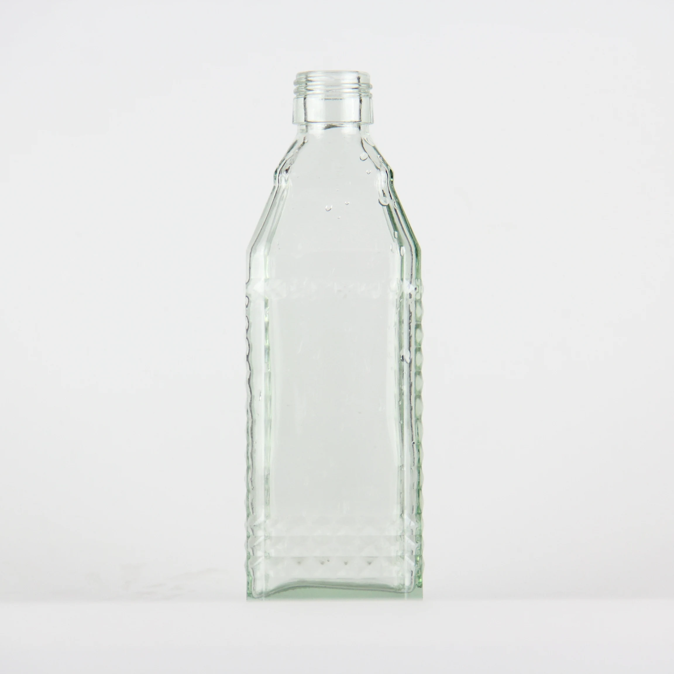 500ml high quality crown cap finish square shape olive glass bottle