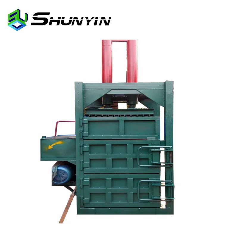 Baling press machine  waste   baling press machine for  waste paper  used clothes cardboard baling press