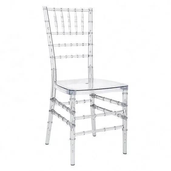 Transparent Resin Acrylic Stackable  Wedding Tiffany Chiavari Chair  for wedding and party