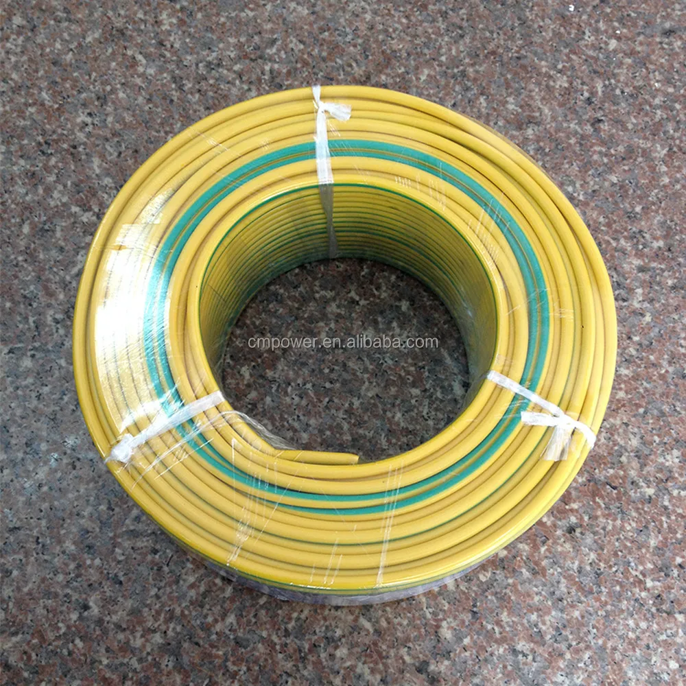75mm2 PVC insulated yellow green ground cable