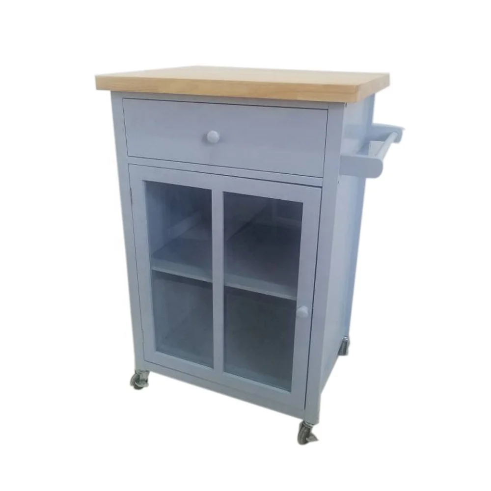 Резиновая деревянная кухонная тележка, роскошная тележка