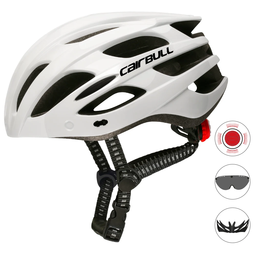 
CAIRBULL SPARK 2021 Three In One Road and Mtb Multi-sport Bike Helmet For Tour Fitness Off-road Helmet With Light Visor Shield 