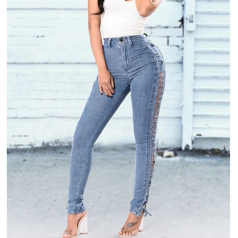 
Hot Sexy Skinny Girls Tight High Waist Stretch Pants Jeans Women 