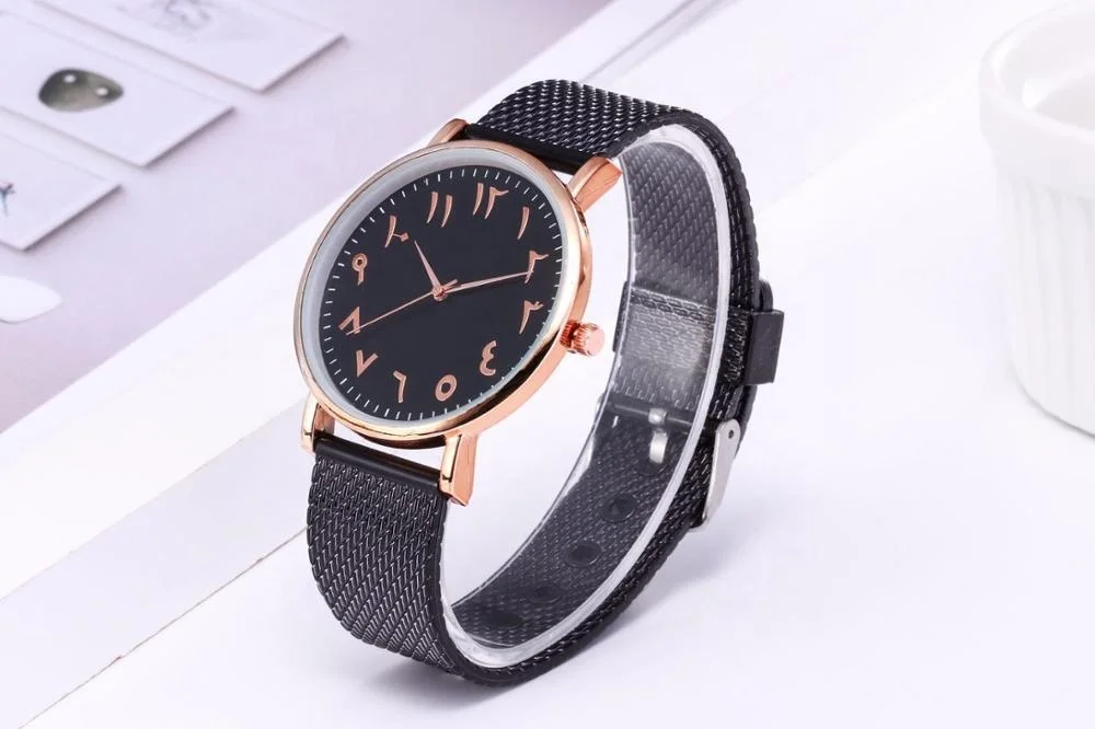 Unisex Wrist watches made in China Wholesale Arabic number watch cheap price customized logo mens clocks