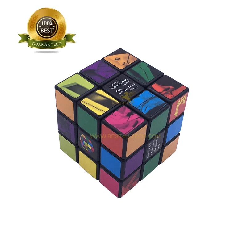 C0004A Custom Square Baby Ruby Plastic Magic Speed Cube Puzzle Toy