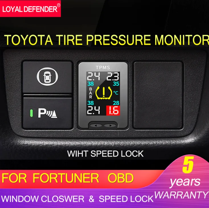 Prado Land Cruiser Fortuner Reiz OBD TPMS tire pressure monitoring system real-time intelligent monitoring OBD sensor free