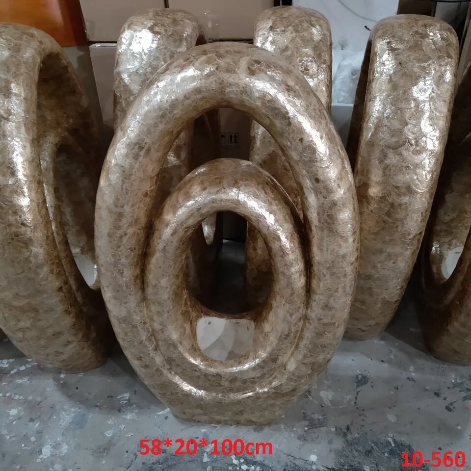 FRP 2019 New Factory Direct Shell Mother-Of-Pearl Decoration Floor Large Vase