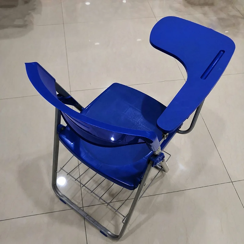 
2020 Hot Sale Modern Design School Furniture Classroom Plastic Seat Folding School Chair With Writing Board 