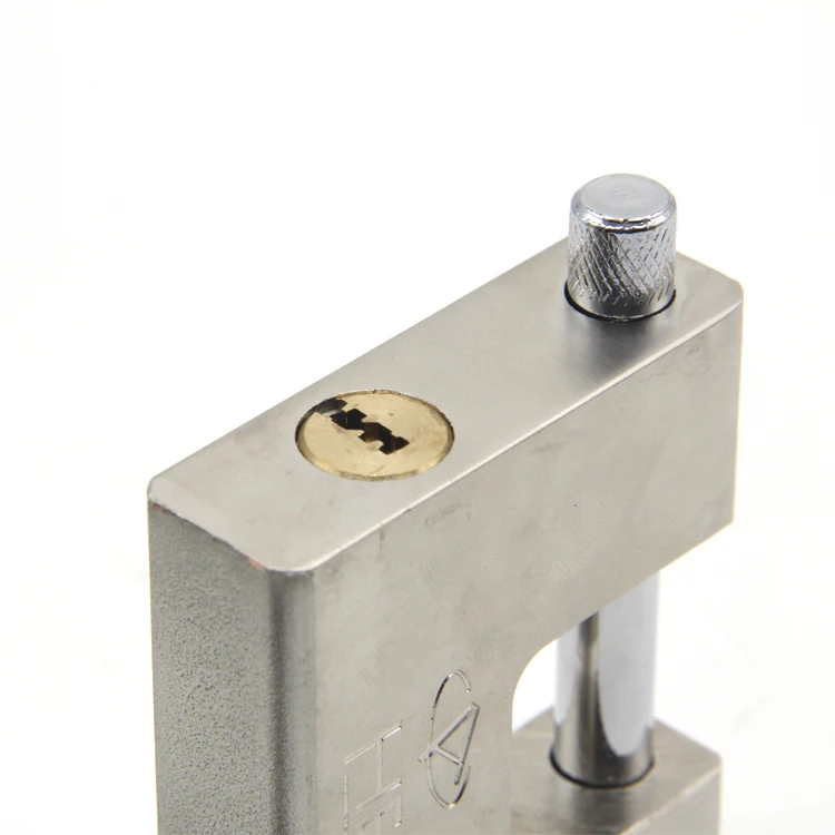 Steel shackle anti-rust customized logo safe hardened rectangular padlock with master key