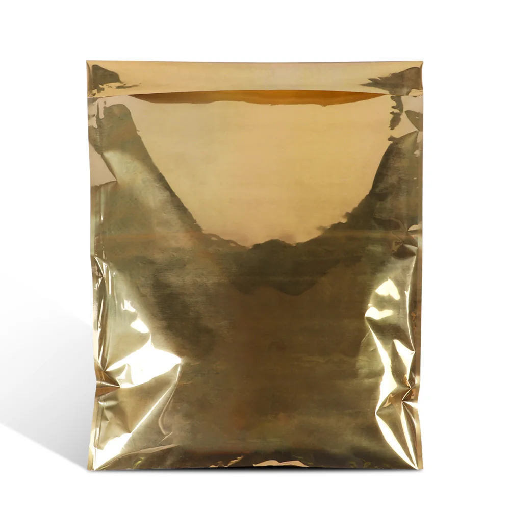 Customized printed logo shining gold poly mailers envelope mailing courier express plastic shipping packaging bags
