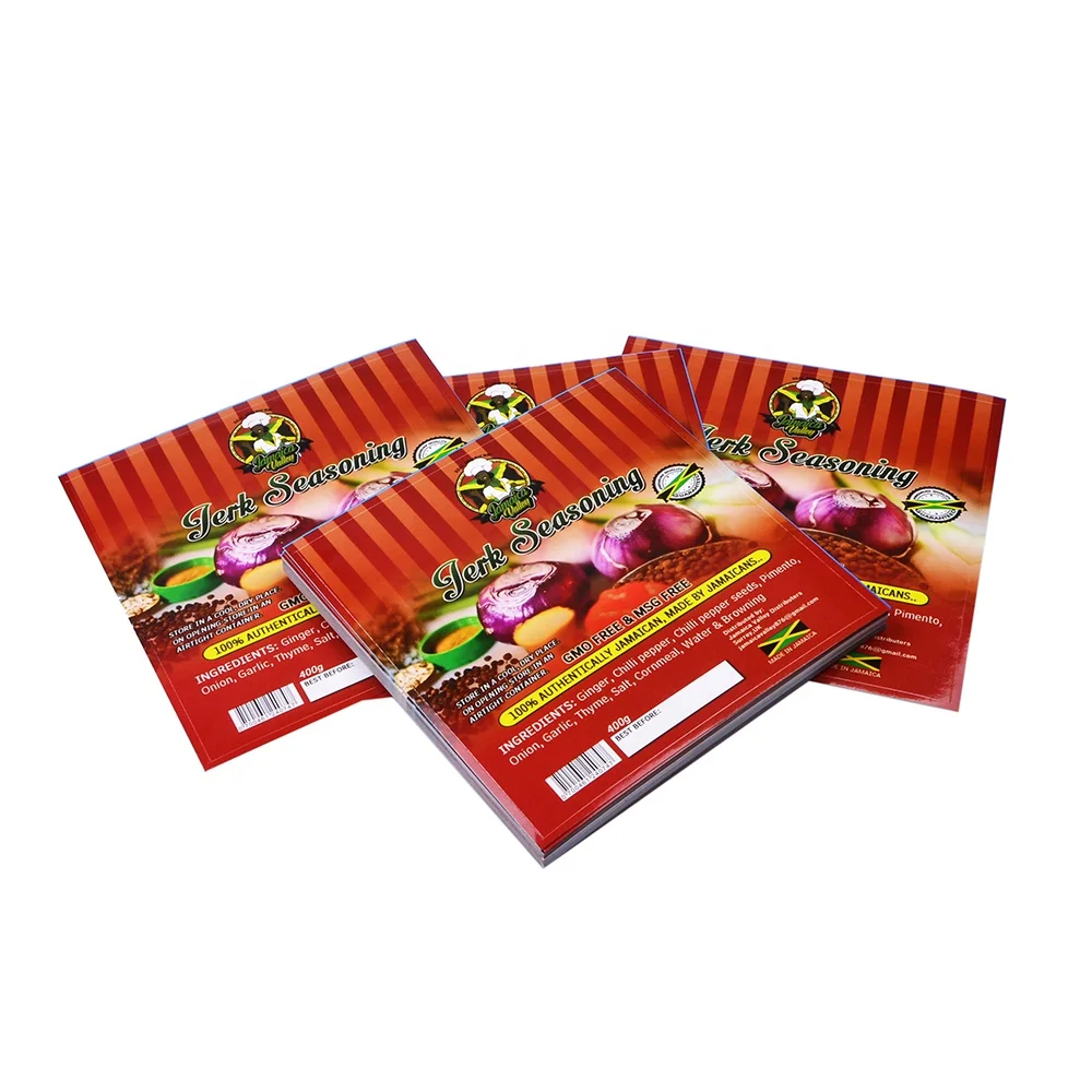 Glossy coated adhesive paper Cerasee 24 herbal tea bags packaging label sticker customized