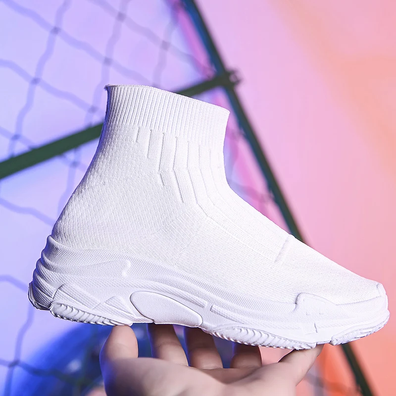 
Factory High Quality Casual Designer Flying Knitted Fashion Sneakers women Running Sports Sock Shoes 