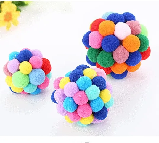 Лидер продаж, игрушка для домашних животных, цветной мяч для кошек, привлекательная игрушка для кошек, минимальный заказ, игрушка для домашних животных