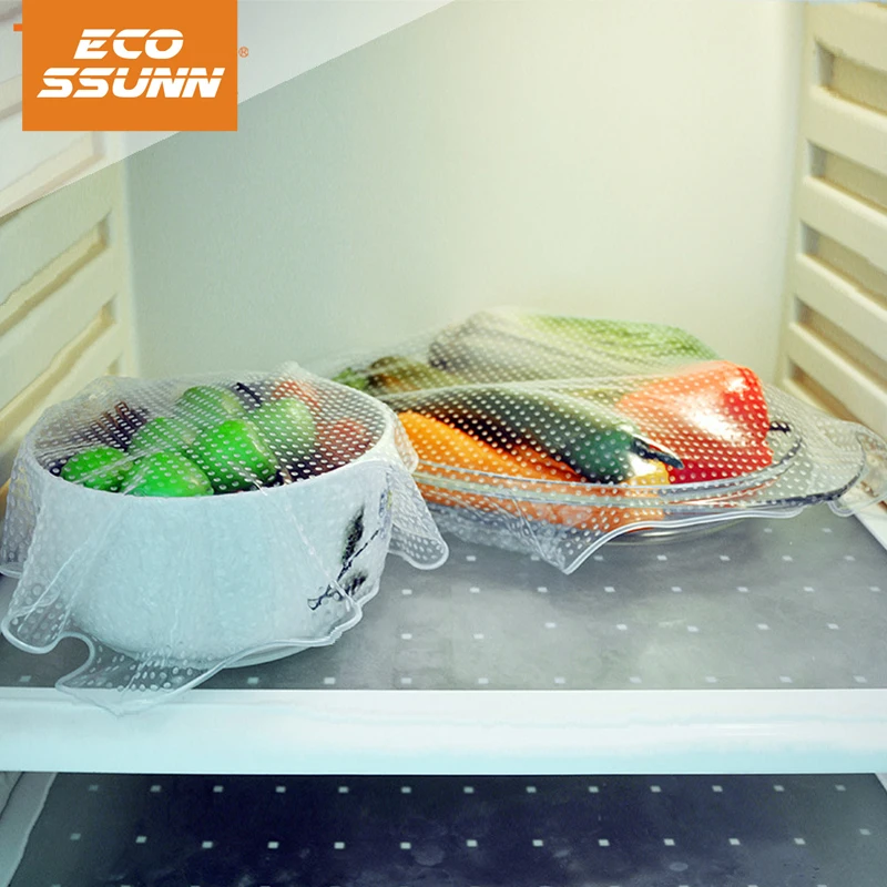 Food Wrap Kitchen Silicone Stretch Cling Film Bowl Cover Seal Container Pad Reusable Kitchenware