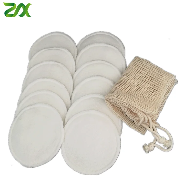 2019Newest 3 Layers 70%Bamboo 30% Cotton Reusable Makeup Remover Pads Washable  Make up Remover Pad
