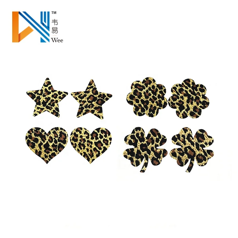 Сексуальное нижнее белье аксессуар леопардовым принтом груди Поднимите вверх наклейка Ниппель патч