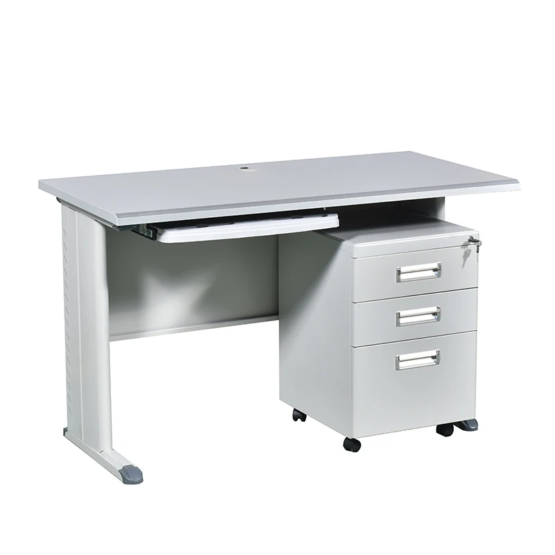 Оптовая продажа с фабрики Металл Сталь современный компьютерный стол ящиками