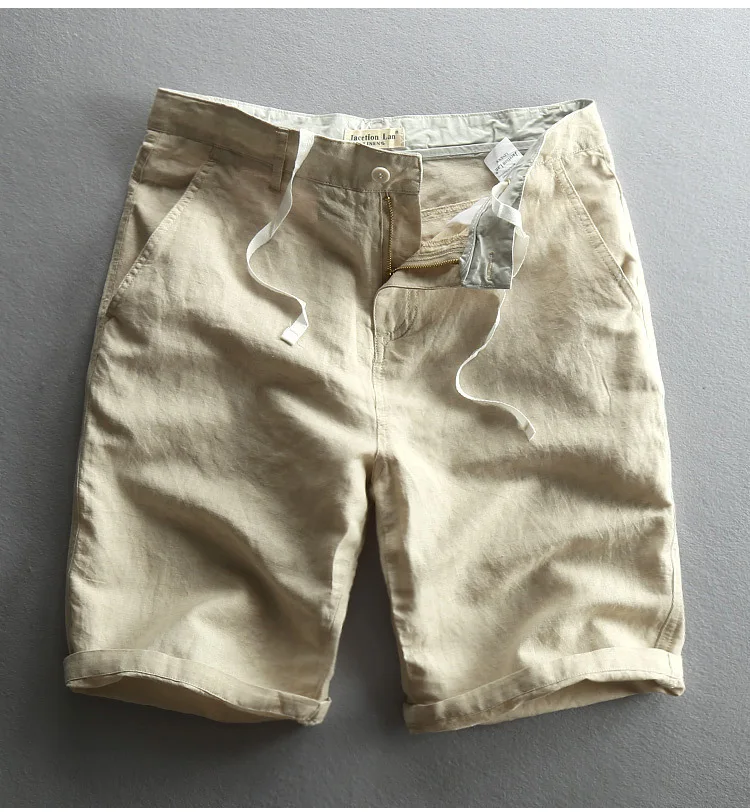 Custom Size And Style sky blue Boy Summer Casual  Half Pants Hemp Shorts