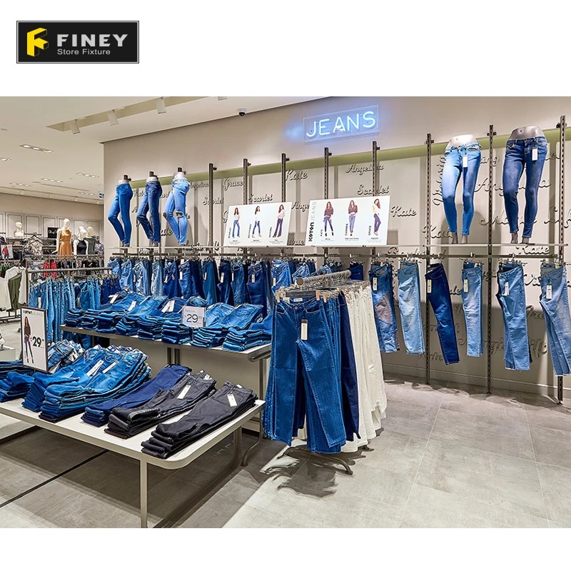 Jeans Clothes Display Stand Retail Shop for Interior Design