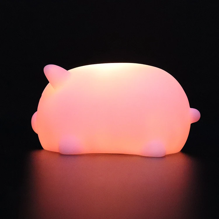 Chinese factory ningbo creative pink pig sleeping led night light