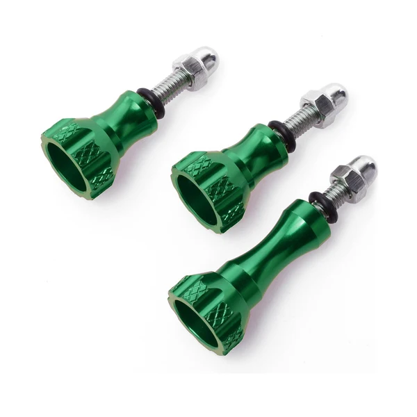 For GoPro Hero 2 3 3+ (Green) CNC Aluminum Thumb Knob Stainless Screw tool