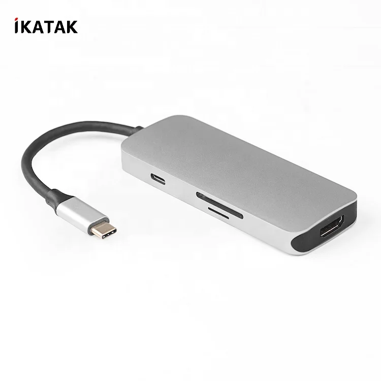 Ikatak Горячая продажа несколько HDMI PD зарядки TF SD USB 3,1 концентратор станции разъем для ноутбука