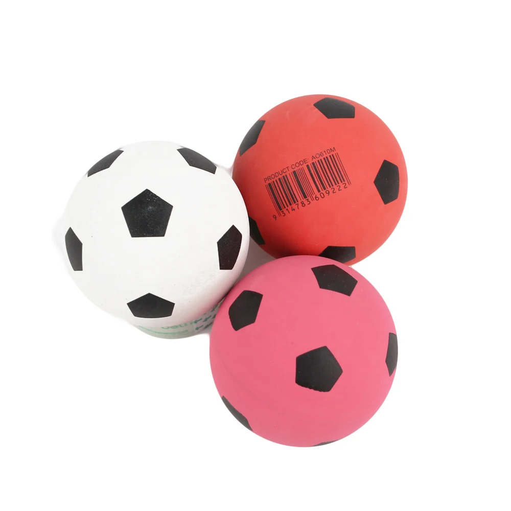 High Quality Eco-friendly Multiple Colorful Small Mini Football Type Toy Rubber Ball