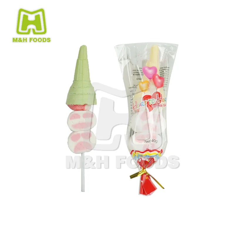 Smiling Face Ice Cream Sweets Color Marshmallow Lollipop Candy in Box