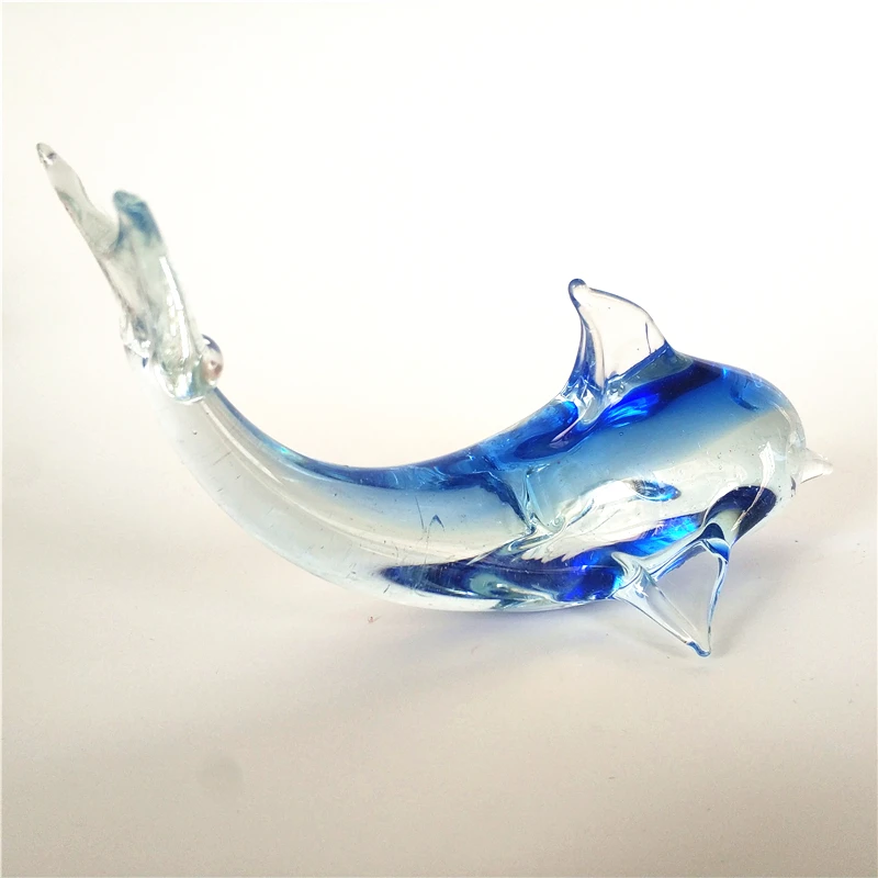 BIG SALE fancy murano glass blue dolphin
