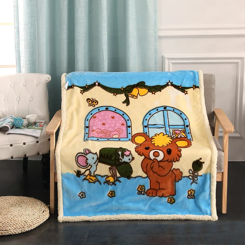
New double layersthicken Fleece Flannel Fleece Baby Child Blanket 