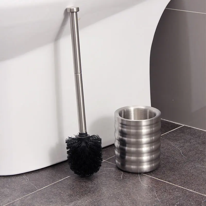 Bathroom Toilet Brush Holder Set Stainless Steel Toilet Bowl Cleaner Brush with Stand Bathroom Accessories Cleaning Tools