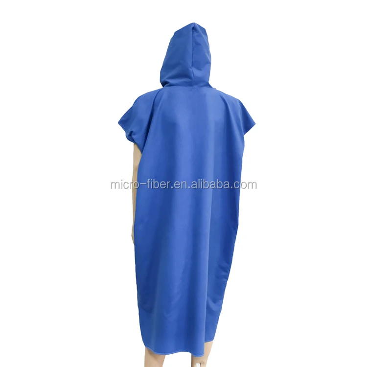 Суперсухое пляжное банное полотенце из микрофибры для плавания пончо с капюшоном взрослых